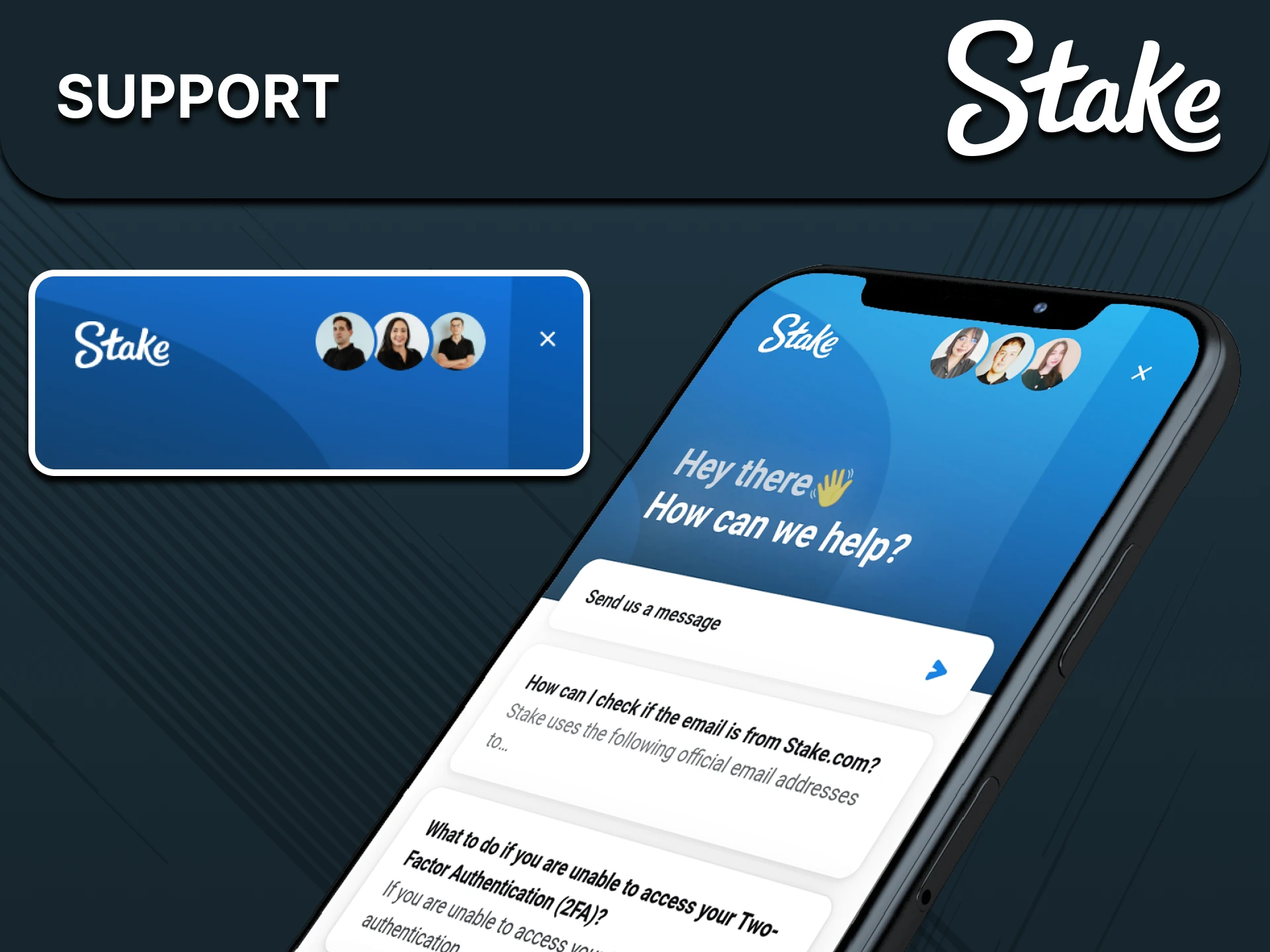 You can write to support in the Stake app.