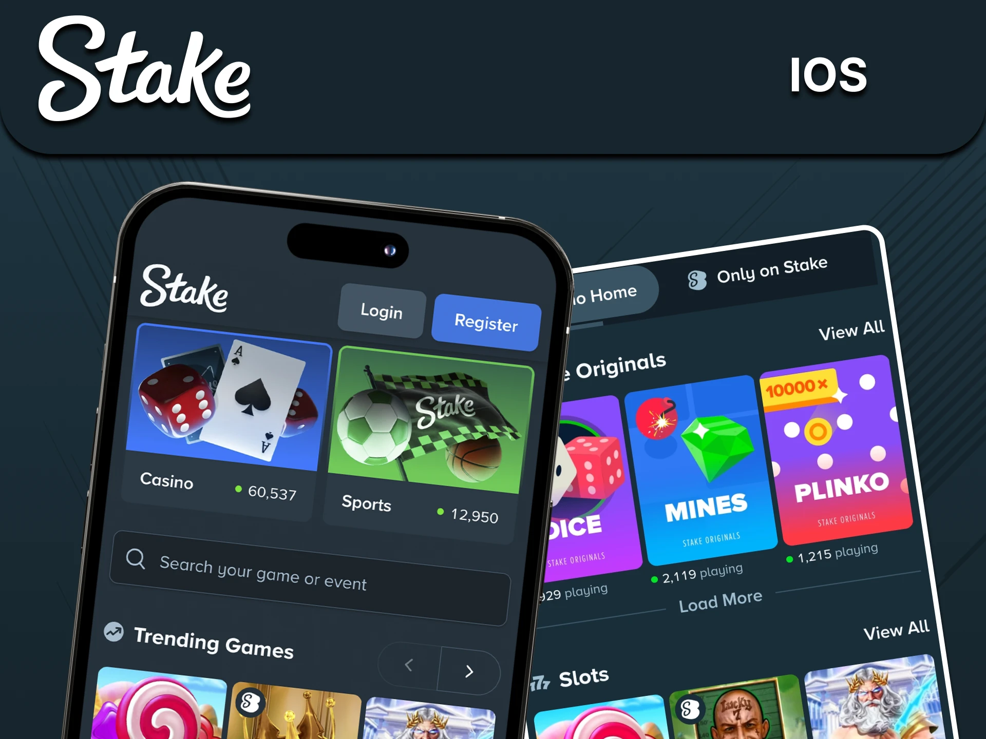 Install the Stake app for iOS devices.