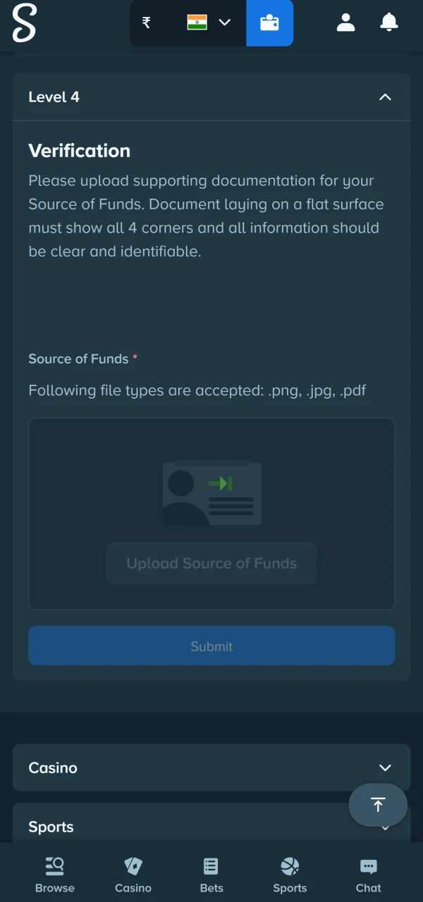 Complete verification on Stake.