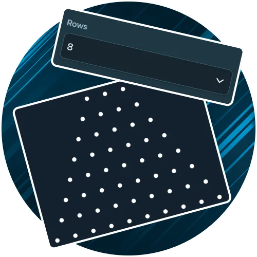 Adjust the number of pins on the board using the Stake plinko game.